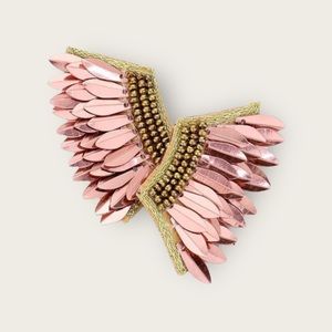 Rose gold winged earrings